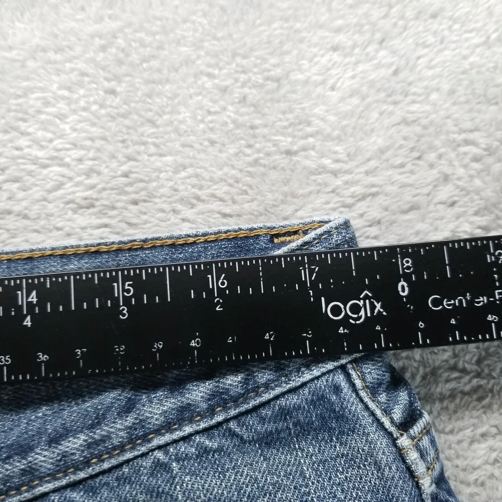 Polo Ralph Lauren Jeans Mens 36x32‎ Blue Classic Straight Light Wash Distressed